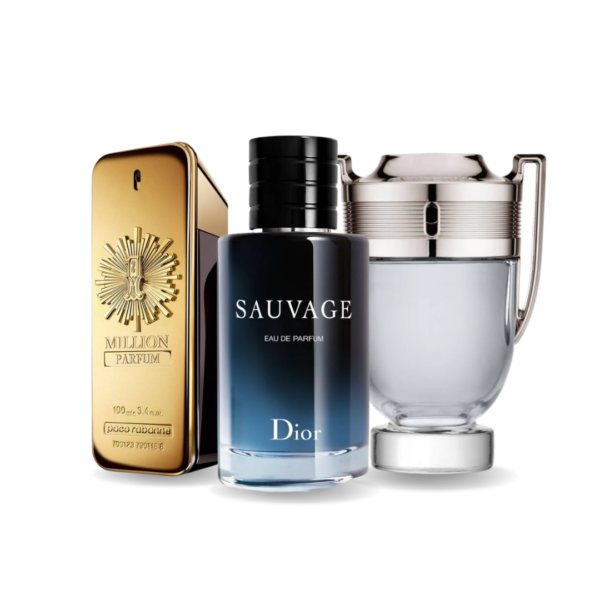 Coffret Énergie Triomphante - 1 Million Parfum de Paco Rabanne, Sauvage de Dior et Invictus de Paco Rabanne [100 ml]