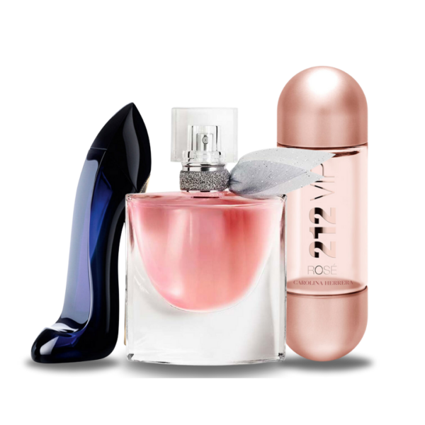 Coffret Jardin Secret - Good Girl de Carolina Herrera, La Vie Est Belle de Lancôme et 212 VIP Rosé de Carolina Herrera [100 ml]