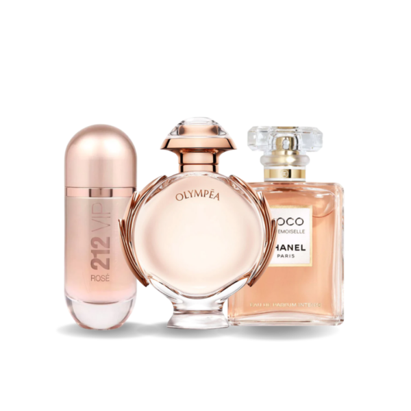 Coffret Charme Raffiné - 212 VIP Rosé de Carolina Herrera, Olympéa de Paco Rabanne et Coco Mademoiselle de Chanel [100 ml]