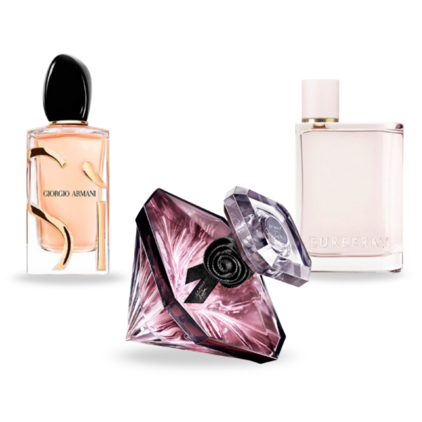 Coffret Trésor Lumineux - La Nuit Trésor de Lancôme, Burberry Her de Burberry et Sì Intense de Giorgio Armani [100 ml]
