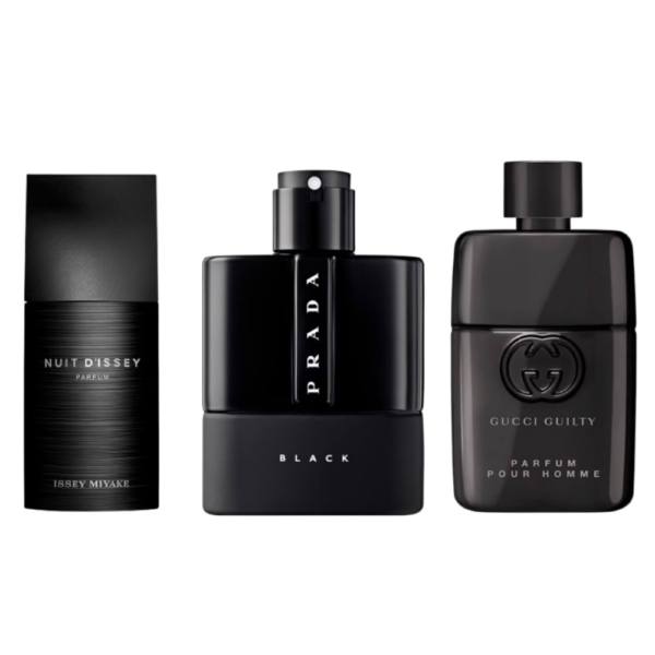 Coffret Vibe Nocturne - Nuit d’Issey d’Issey Miyake, Luna Rossa Black de Prada et Gucci Guilty Parfum Pour Homme de Gucci [100 ml]