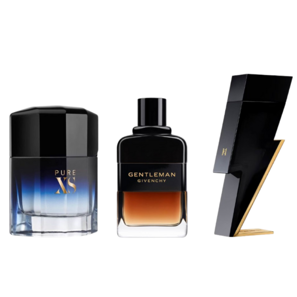 Coffret Esprit Audacieux - Pure XS de Paco Rabanne, Gentleman Réserve Privée de Givenchy et Bad