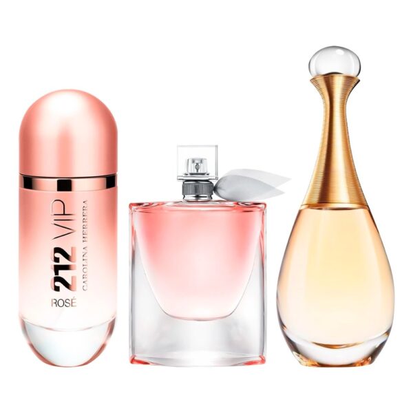 Coffret Éclat Féminin - 212 VIP Rosé, La Vie est Belle et J'adore [100 ml]